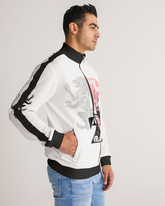 Pink Men's Stripe-Sleeve Track Jacket