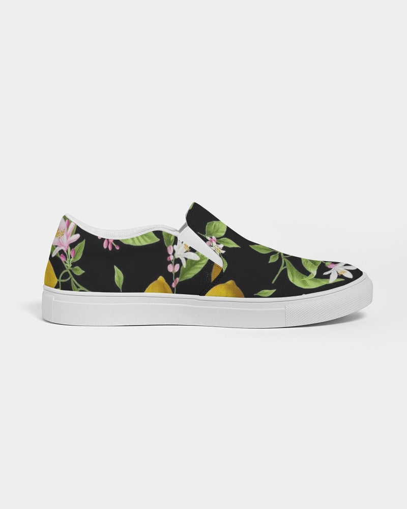 Lemon Flowers Men's Slip-On Canvas Shoe