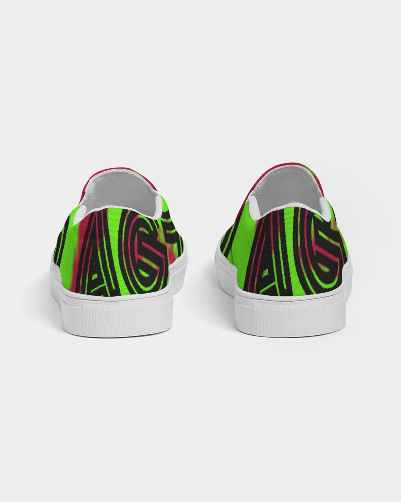 Neon Green Women's Slip-On Canvas Shoe