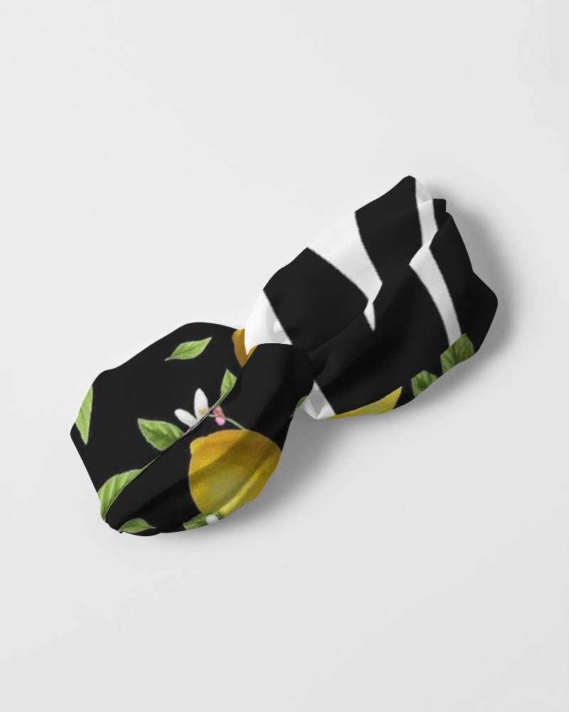 Lemon Flowers Twist Knot Headband Set