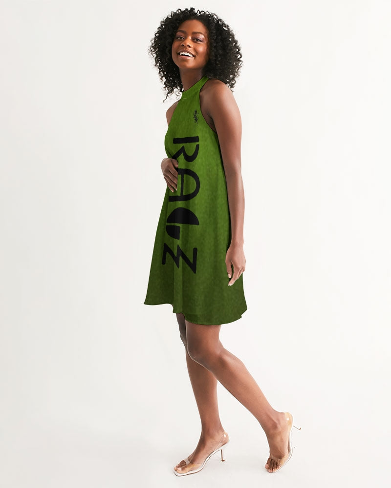 Green Machine Women's Halter Dress