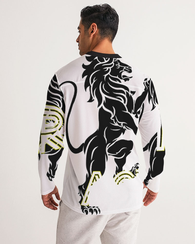 Black N Yellow Men's Long Sleeve Sports Jersey