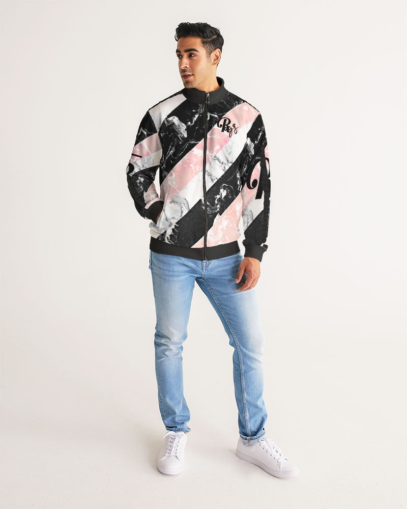 Marble Men's Stripe-Sleeve Track Jacket