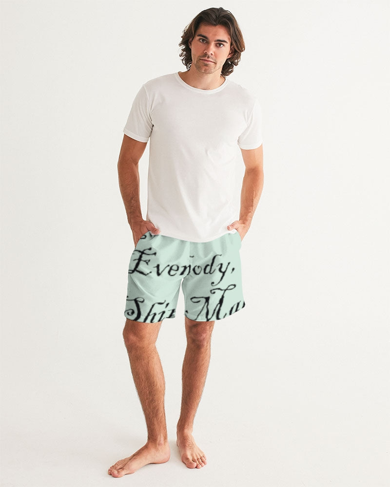Light Mint Green Solid Men's Swim Trunk