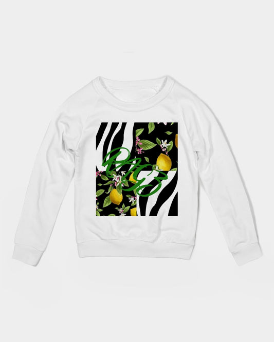 Lemon Flowers Kids Graphic Sweatshirt