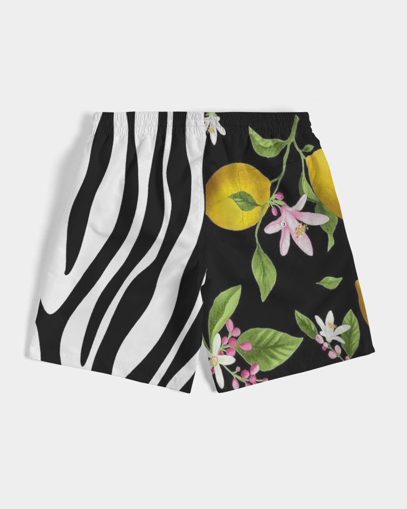 Lemon Flowers Men's Swim Trunk