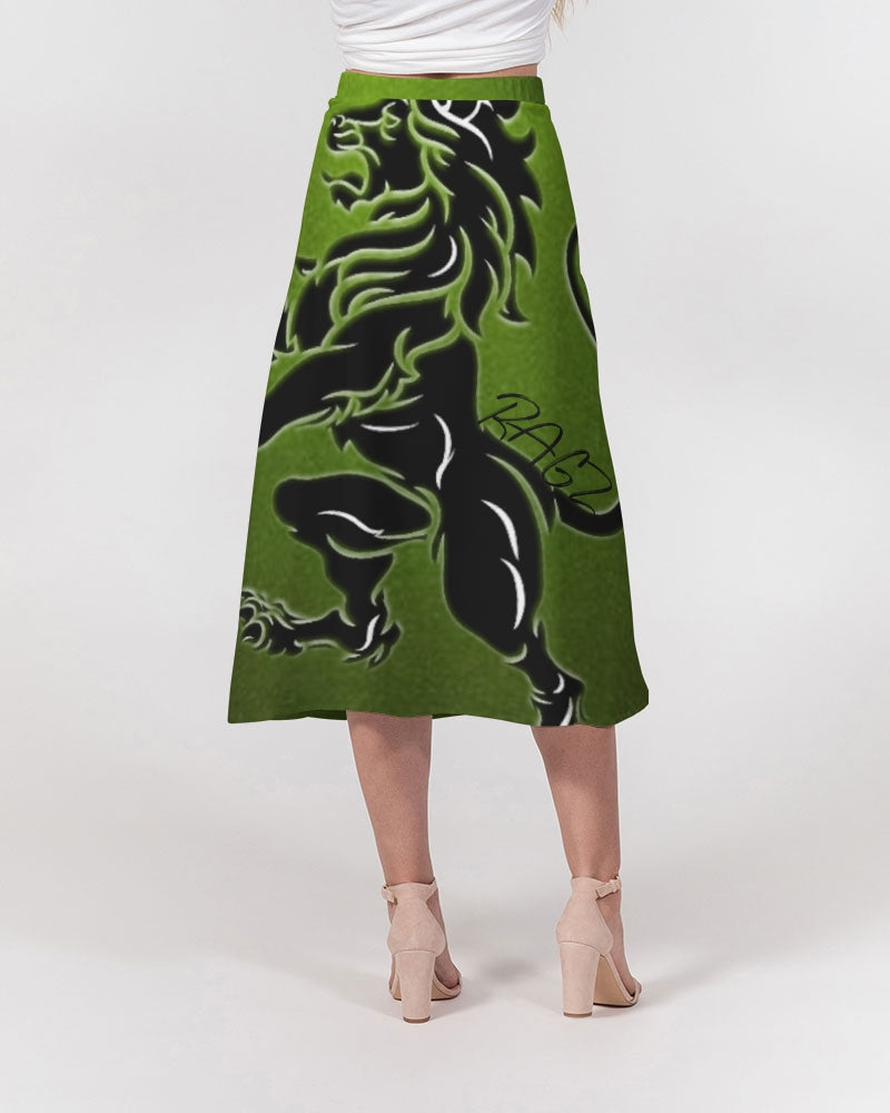 Green Machine Women's A-Line Midi Skirt