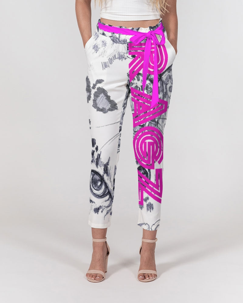 Jaguar Collection Women's Belted Tapered Pants