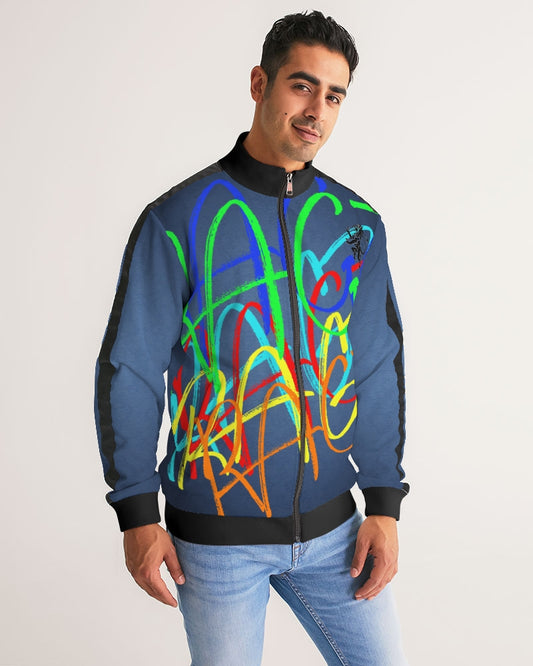 MEN'S STRIPE-SLEEVE TRACK JACKET